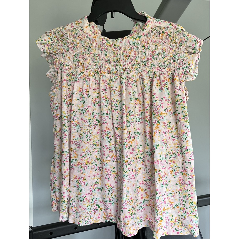 Crown & Ivy Pink Floral Top; Size L